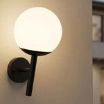 Led Au&szlig;enwandleuchte Wandlampe Au&szlig;enleuchte Ip44 Schwarz Aluminium H 36,5 Cm