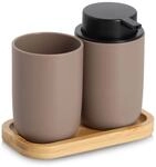 Bad-accessoires-set, Zahnputzbecher Und Seifenspender, Zeller