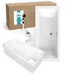 Calmwaters&reg; Premium Badewanne Komplettset 180x80 Cm Mit Wannentr&auml;ger &