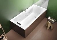Riho Lusso Wall Rechteck-badewanne, Mit Flow-system, Einbau,