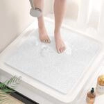 Duschmatte Rutschfest 53x53cm, Schnell Trocknend, Mit Effizienter Drainage,...
