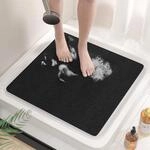 Duschmatte Rutschfest 53x53cm, Schnell Trocknend, Pvc Luffa, Schwarz