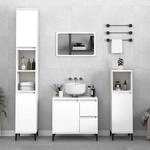 Badschrank Wei&szlig; 65x33x60 Cm Holzwerkstoff - Vidaxl