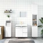 Badschrank Wei&szlig; 65x33x60 Cm Holzwerkstoff Vidaxl