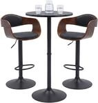 Bartisch-set Kivo Mit Zwei Barhockern Schwarz