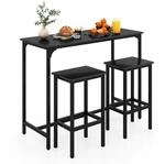Bartisch Set Mit 2 Barhockern, Stehtisch Mit Fu&szlig;st&uuml;tze, Industrie-design,...