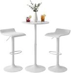 Bartisch-set Lumo Mit Zwei Barhockern Wei&szlig;