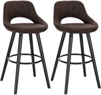 Barhocker 2er Set Barstuhl Bistrohocker Tresenhocker Mit Lehne Und Fu&szlig;st&uuml;tze...