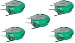 Vhbw - 5x Nimh Ersatz Knopfzellen-akku Typ V80h 3-pins 80mah 1,2v Kompatibel Mit