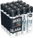 Akku Micro Aaa 800 Mah 1,2v Ni-mh, 16 St&uuml;ck - Ansmann