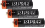 Extensilo - 3x Aa Mignon Akkus Mit Micro Usb-anschluss (920 Mah, 1,5 V, Li-ion)