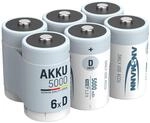 Akku D 5000mah Mono Nimh 1,2v &ndash; 1000x Wiederaufladbar (6 St&uuml;ck) - Ansmann