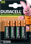 Duracell Aa 2500mah - Wiederaufladbare Batterien 4 St&uuml;ck, 100x Ladungen