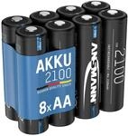 Akku Mignon Aa, 2100 Mah 1,2v, 8 St&uuml;ck, Geringe Selbstentladung - Ansmann