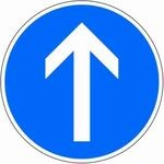 Sonstige - Verkehrszeichen 209-30 Ronde 600 Mm Fahrtrichtung Geradeaus