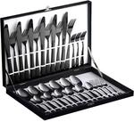 Besteckset 30-teilig Schwarz F&uuml;r 6 Personen 18/10 Edelstahl Mit Geschenkbox