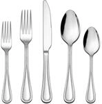 Besteckset 30-teilig Poliert Edelstahl F&uuml;r 6 Personen Mit Perlenrand,