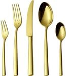 Besteckset 60 Teile Champagner Gold 18/10 Edelstahl Poliert F&uuml;r 12 Personen,