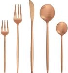Besteck Set 30 Teile Ros&eacute;gold Matt F&uuml;r 6 Personen Edelstahl Sp&uuml;lmaschinenfest