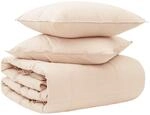 Bettw&auml;sche-set 2 Stk. 140 X 220 Cm F&uuml;r Alle Jahreszeiten Beige Vidaxl