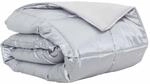 Vidaxl Summer Duvet Silver 135 X 200 Cm Satin And Microfiber