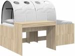 Bett Mit Tunnel 3 Stk. Sonoma Eiche Und Schwarz Vidaxl