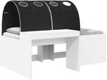 Bett Mit Tunnel 4 Stk. Wei&szlig; Und Schwarz Holzwerkstoff Vidaxl