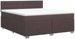 Boxspringbett Mit Matratze Dunkelbraun 180 X 200 Cm Stoff Vidaxl