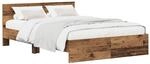 Bettgestell Mit Kopfteil Altholz 140 X 200 Cm Holzwerkstoff Vidaxl
