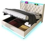 Doppelbett Mit Stauraum, Led 360 Grad, Usb Und Typ-c, 140 X 200 Cm, Matratze