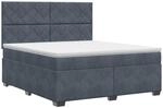 Boxspringbett Mit Matratze Dunkelgrau 140 X 190 Cm Samt Vidaxl