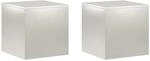 Pflanzenst&auml;nder 2 Pcs Silber 40 X 40 X 40 Cm Stahl Vidaxl