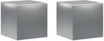 Pflanzenst&auml;nder 2 Pcs Silber 40 X 40 X 40 Cm Edelstahl Vidaxl