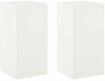 Pflanzenst&auml;nder 2 Pcs Wei&szlig; 30 X 30 X 60 Cm Stahl Vidaxl