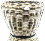 Van Der Leeden Drypot&reg; Rattan Pflanzgef&auml;&szlig; Grau Ca. &Oslash; 80 Cm - Sylter K&ouml;rbe