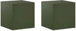 Pflanzenst&auml;nder 2 Pcs Olivgr&uuml;n 40 X 40 X 40 Cm Stahl Vidaxl