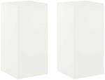 Pflanzenst&auml;nder 2 Pcs Wei&szlig; 40 X 40 X 80 Cm Stahl Vidaxl
