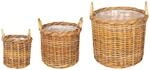Blumentopfkorb Mit Speicher Gendt 3 Stk. Naturbraun Kubu Rattan Vidaxl