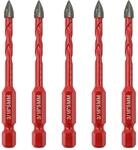Hartmetallbohrer Set 5mm 5 St&uuml;ck Mit Sechskantschaft F&uuml;r Holz, Kunststoff,