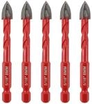 Hartmetall-fliesenbohrer 8mm, 5er-set Mit Sechskantschaft F&uuml;r Holz, Kunststoff,