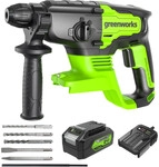 Greenworks 24v Akku-bohrhammer Mit Sds-gewinde &ndash; 2 Joule &ndash; 4,0ah Akku Und