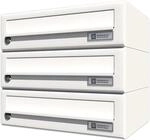 Ju - Hausbrieffachanlage 3-teilig, 375 X 330 X 280 Mm, Stahl Wei&szlig; Ral 9016