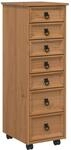 Vidaxl Rolling Cabinet With Drawers Corona Honey Brown