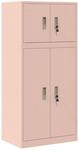 Aufbewahrungsschrank 2 Stk. Rosa 60 X 40 X 130 Cm Stahl Vidaxl