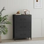 B&uuml;roschrank Hamina 113x80x40cm Schwarz [en.casa]