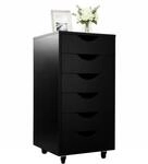 Relaxdays Rollcontainer, 6 Schubladen, Hxbxt: 78 X 40 X 40 Cm, Aktenschrank Auf