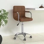 Vidaxl B&uuml;rostuhl Drehbar Braun Stoff