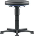 Bimos - Drehhocker Bodengleiter Kunstleder Kunstleder Schwarz Sitz-h.450-650mm