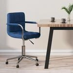 B&uuml;rostuhl Drehbar Blau Stoff Vidaxl