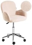 Schreibtischstuhl Priddy Boucl&eacute; Hellbeige